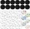 72 Pieces Craft Magnets Glass Ceramic Ferrite Magnet with Adhesive Backing and Transparent Clear Glass Cabochons for DIY Craft Fridge Refrigerator Magnets Pendants(Round,1 Inch)